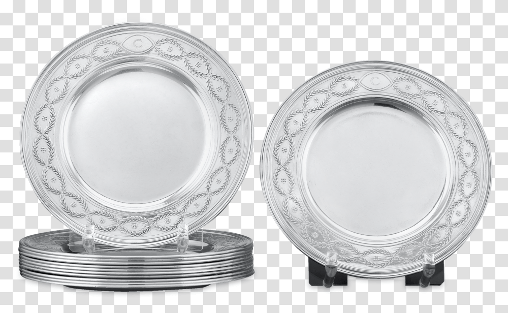 Tiffany Winthrop Silver Bread Amp Butter Plates Silver, Porcelain, Pottery, Dish Transparent Png