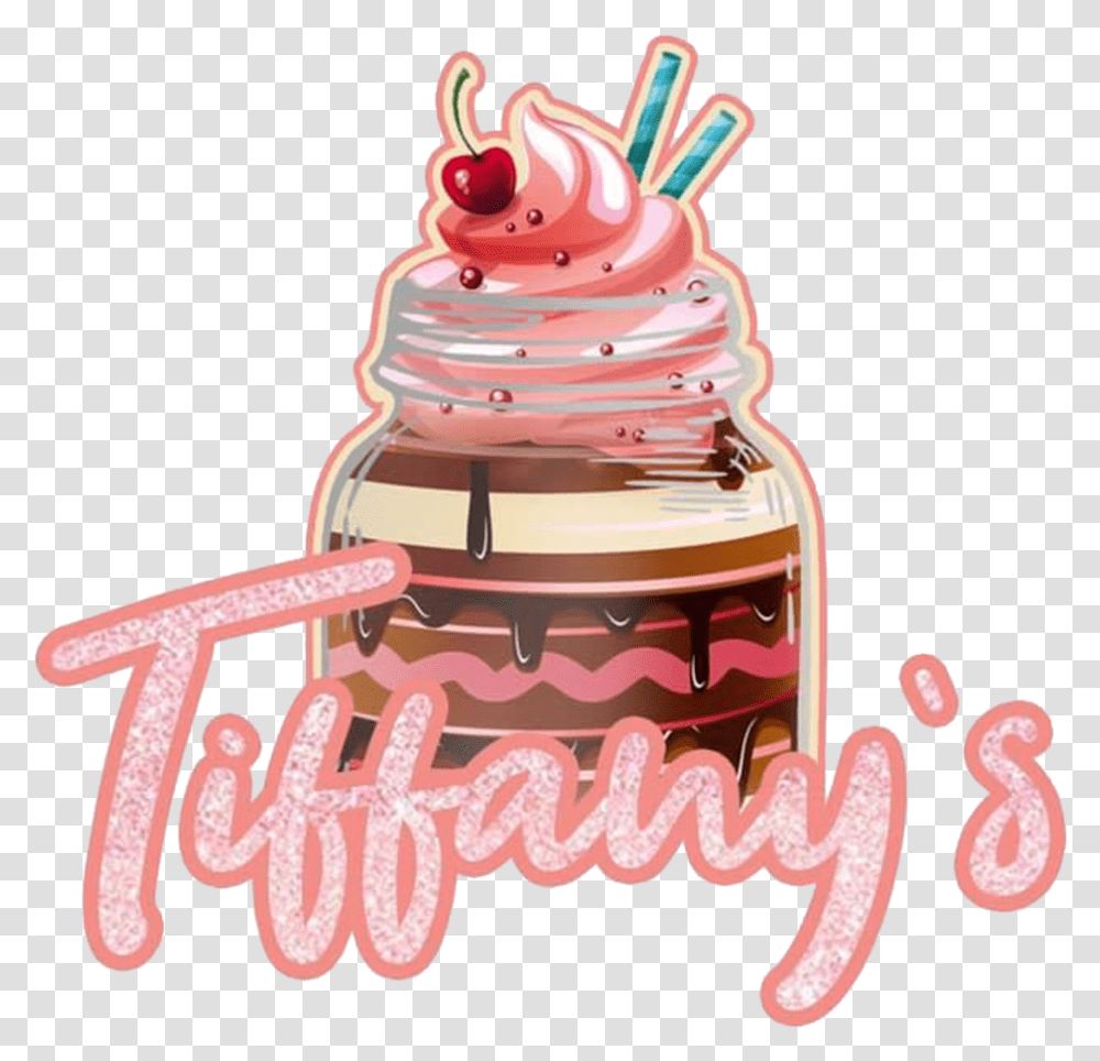 Tiffanyscakesinajar Llc Cake Logos, Dessert, Food, Icing, Cream Transparent Png