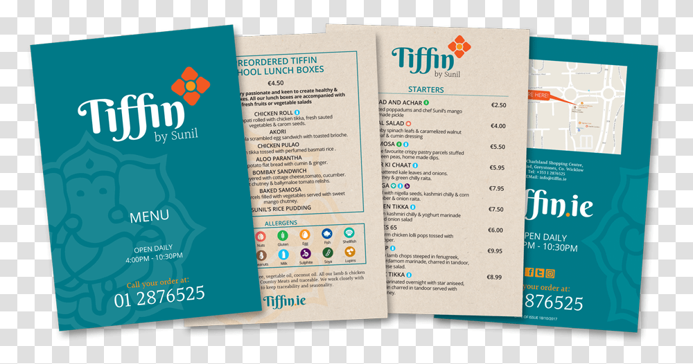 Tiffin Menu Brochure, Poster, Advertisement, Flyer Transparent Png