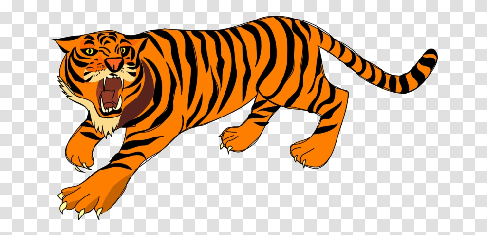 Tiger Angry Defense Stripes Image Clipart Free Bengal Tiger Clipart, Animal, Wildlife, Mammal, Zebra Transparent Png