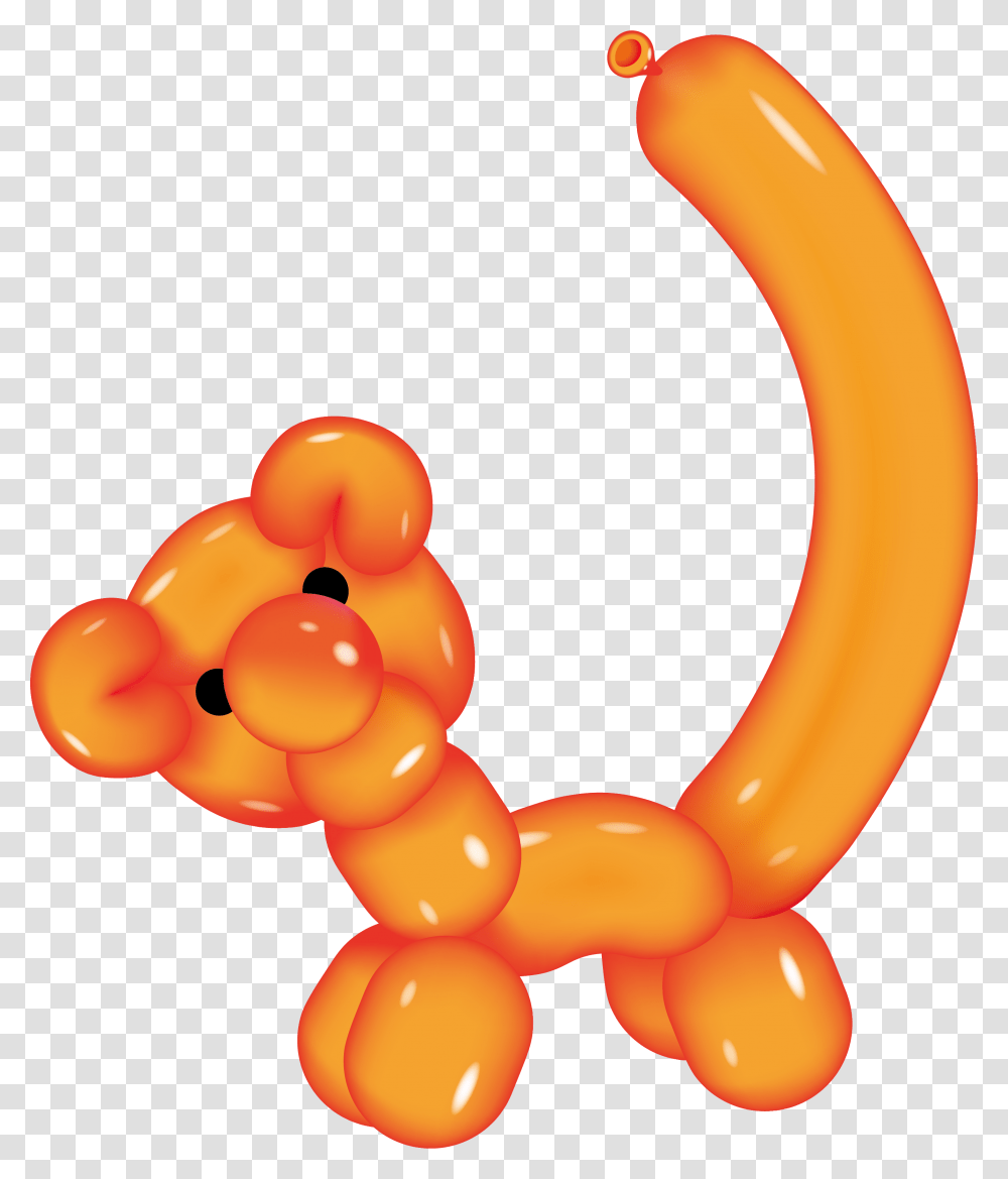 Tiger Balloon Illustration Cartoon Beginner Easy Balloon Animals, Rattle, Toy Transparent Png