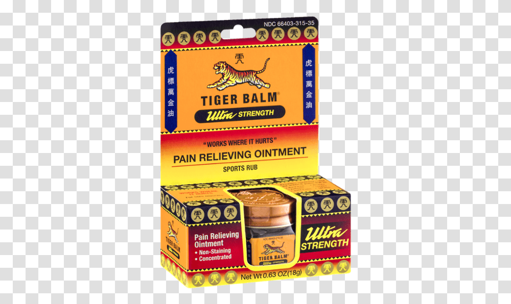 Tiger Balm Ultra Strength, Food, Plant, Label Transparent Png