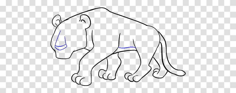 Tiger Cartoon Drawing Tiger Cartoon Drawing Line Art, Outdoors, Nature, Silhouette, Stage Transparent Png