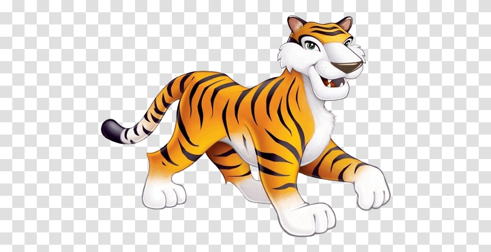 Tiger Cartoon Images Cutout Props Jungle Animals Ordinal Number Of Animals, Wildlife, Mammal, Leisure Activities, Zebra Transparent Png
