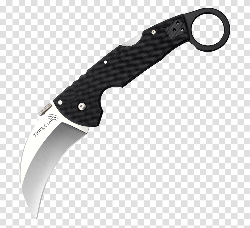 Tiger Claw Folding Karambit 2018 Cold Steel Knives, Knife, Blade, Weapon, Weaponry Transparent Png