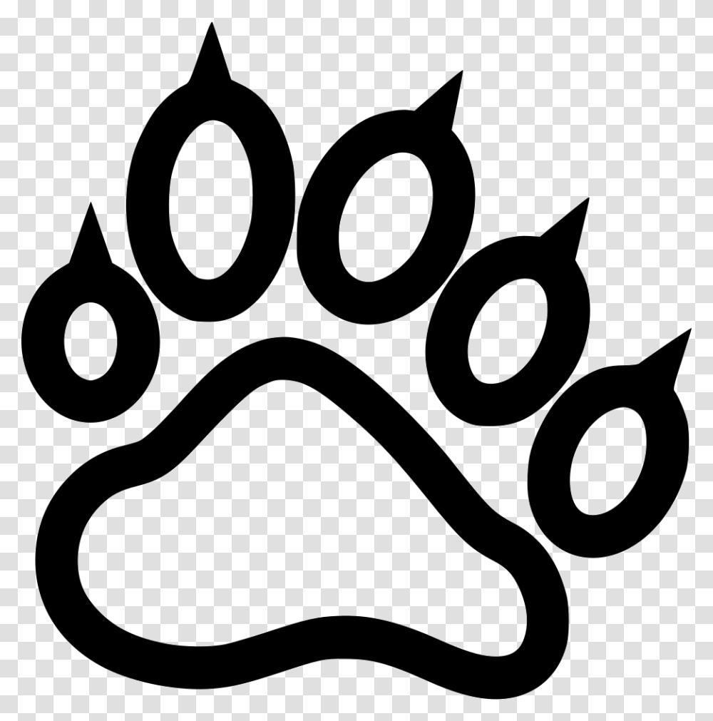 Tiger Clip Art Paw Cat Computer Icons Tiger Paw Icon, Stencil, Scissors, Blade Transparent Png
