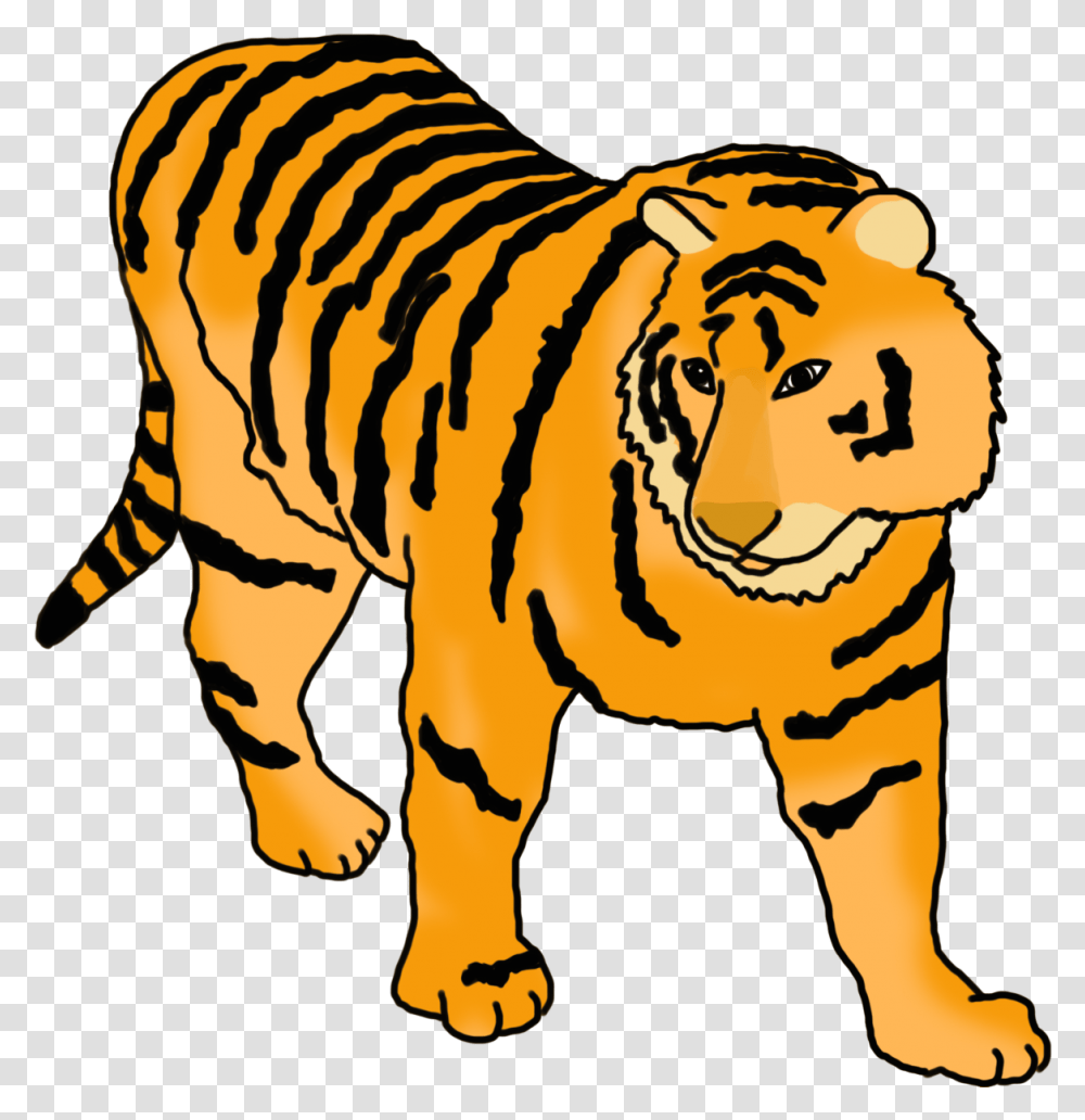 Tiger Clipart Bengal Tiger, Wildlife, Mammal, Animal, Zebra Transparent Png