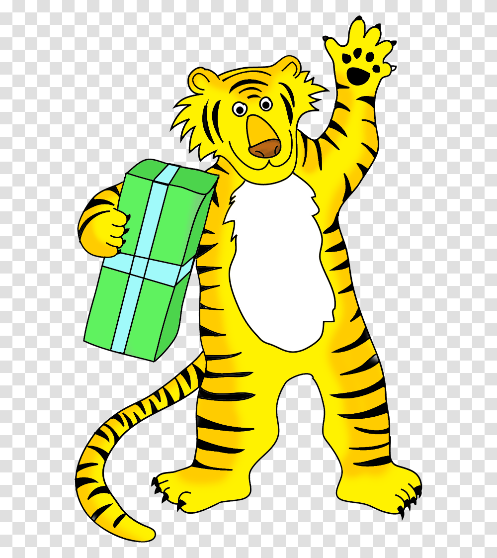 Tiger Clipart Cartoon, Animal, Mascot, Mammal Transparent Png