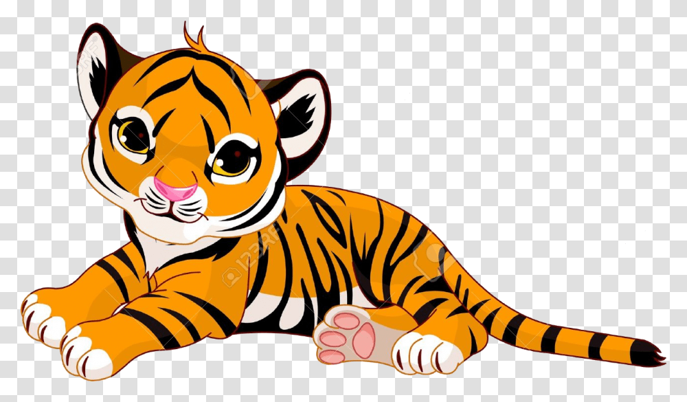 Tiger Clipart Free Best On Cute Tiger Clipart, Mammal, Animal, Wildlife Transparent Png