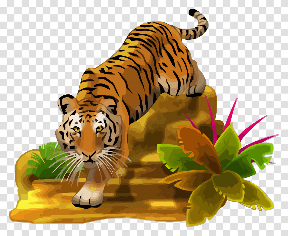 Tiger Clipart, Wildlife, Mammal, Animal Transparent Png