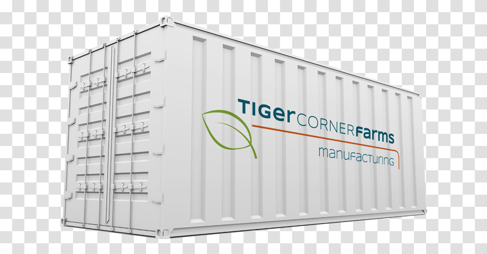 Tiger Corner Farms Produces Full Scale Aeroponic Crops, Shipping Container, Freight Car, Vehicle, Transportation Transparent Png