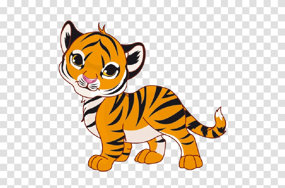 Tiger Cubs Cute Cartoon Animal Images On A Background, Wildlife, Mammal, Pet, Canine Transparent Png