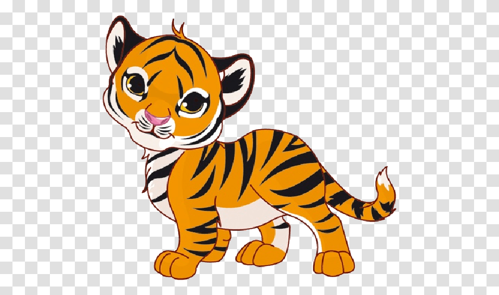 Tiger Cubs Cute Cartoon Animal Images Tiger Clip Art, Mammal, Wildlife, Pet Transparent Png