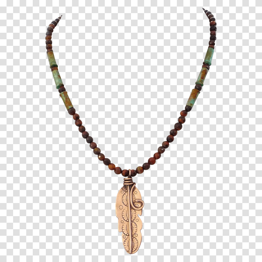 Tiger Eye Copper Feather Bullet Shell Casing Necklace Bullet, Jewelry, Accessories, Accessory, Bead Necklace Transparent Png