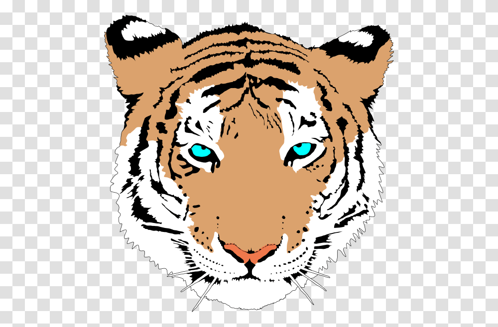 Tiger Face Clip Art, Mammal, Animal, Wildlife, Cat Transparent Png