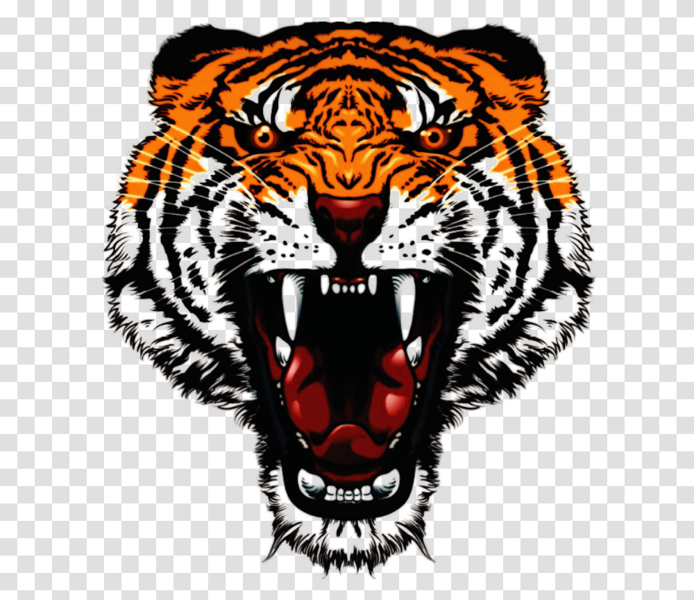 Tiger Face Hd, Animal, Logo, Trademark Transparent Png