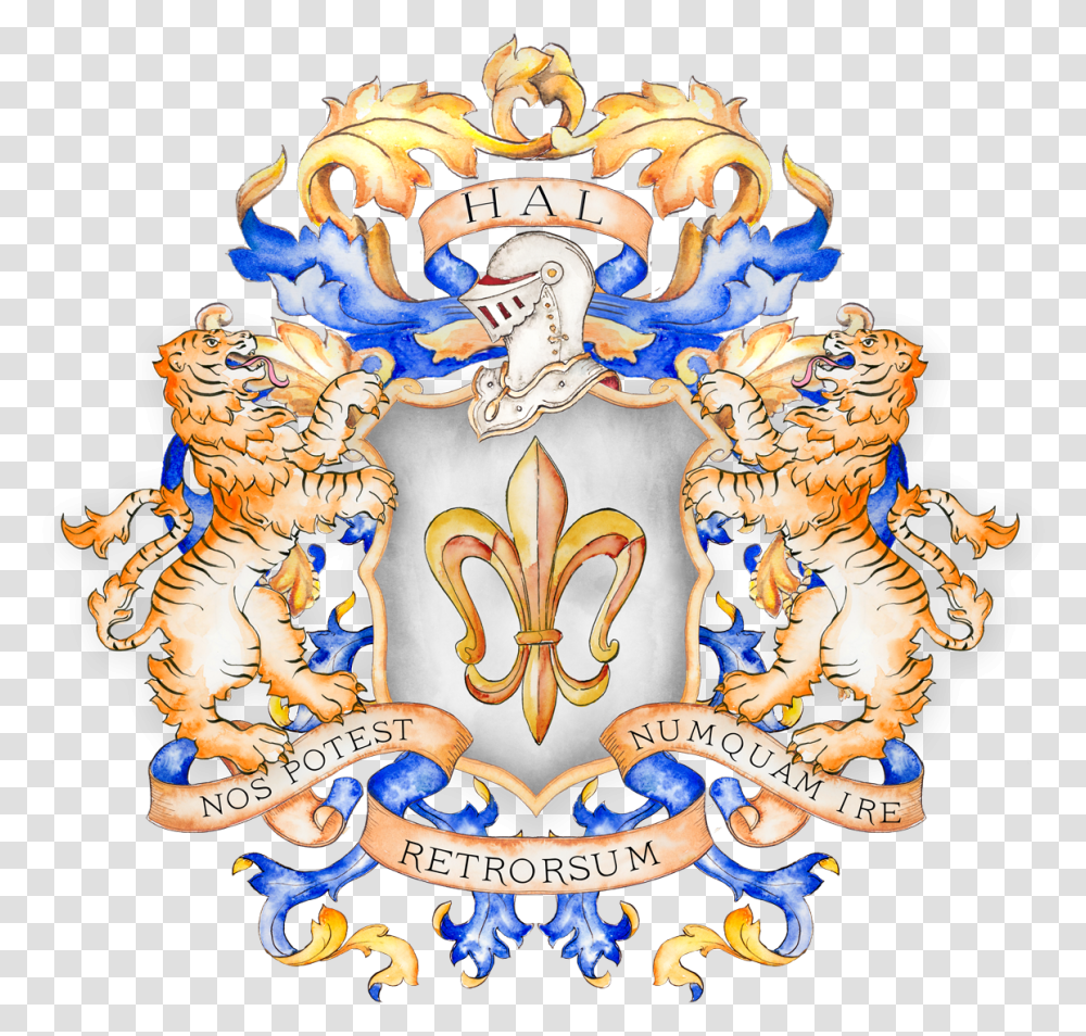 Tiger Family Crest Simple, Emblem, Sculpture Transparent Png