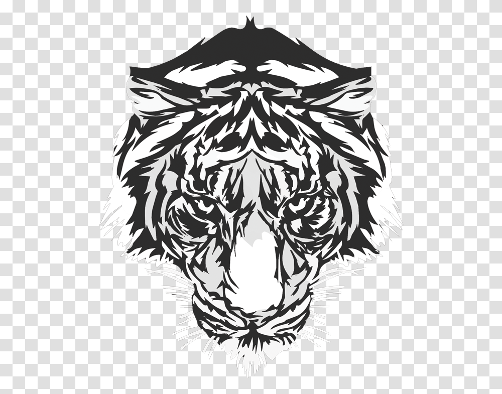 Tiger Head Graphic, Floral Design, Pattern Transparent Png