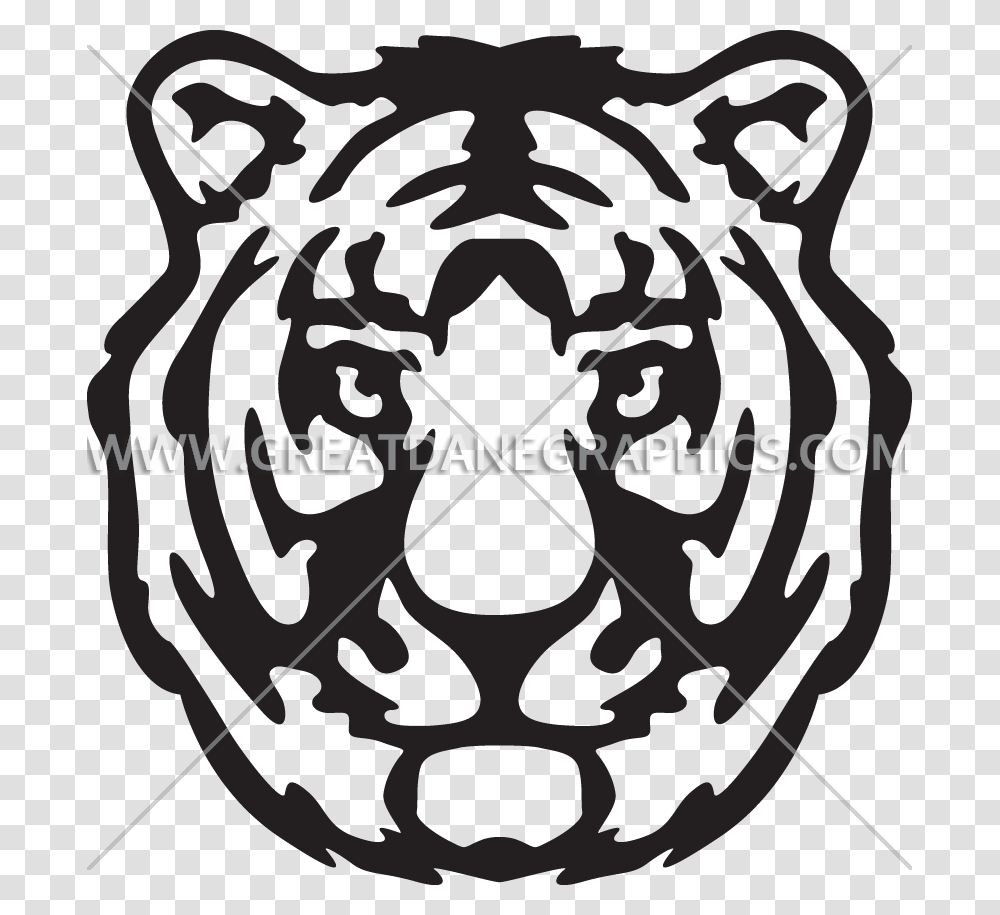 Tiger Head Mascot Production Ready Artwork For T Shirt Printing, Emblem, Logo Transparent Png