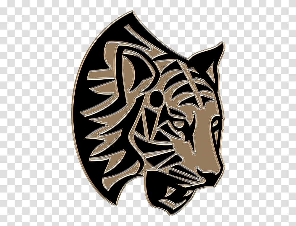 Tiger Head Silhouette Vector Tiger Tribal, Emblem, Label Transparent Png