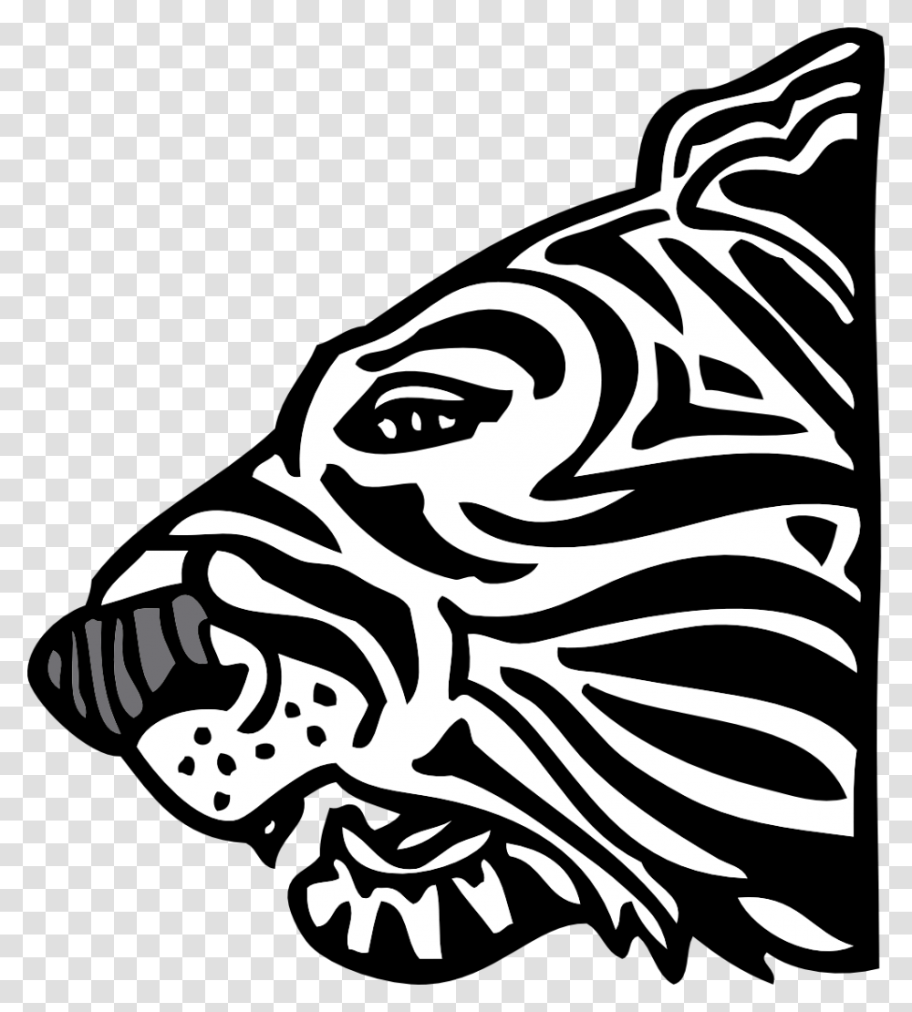 Tiger Head Tiger Day 2018 Theme, Stencil, Drawing Transparent Png