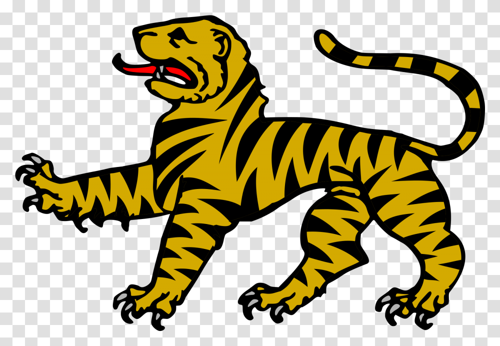 Tiger Heraldry, Graphics, Art, Mammal, Animal Transparent Png