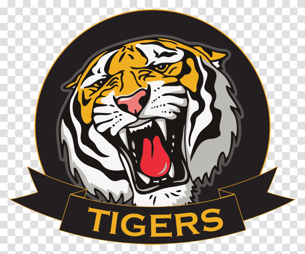 Tiger Icon Bay High Tigers, Logo, Trademark, Wildlife Transparent Png