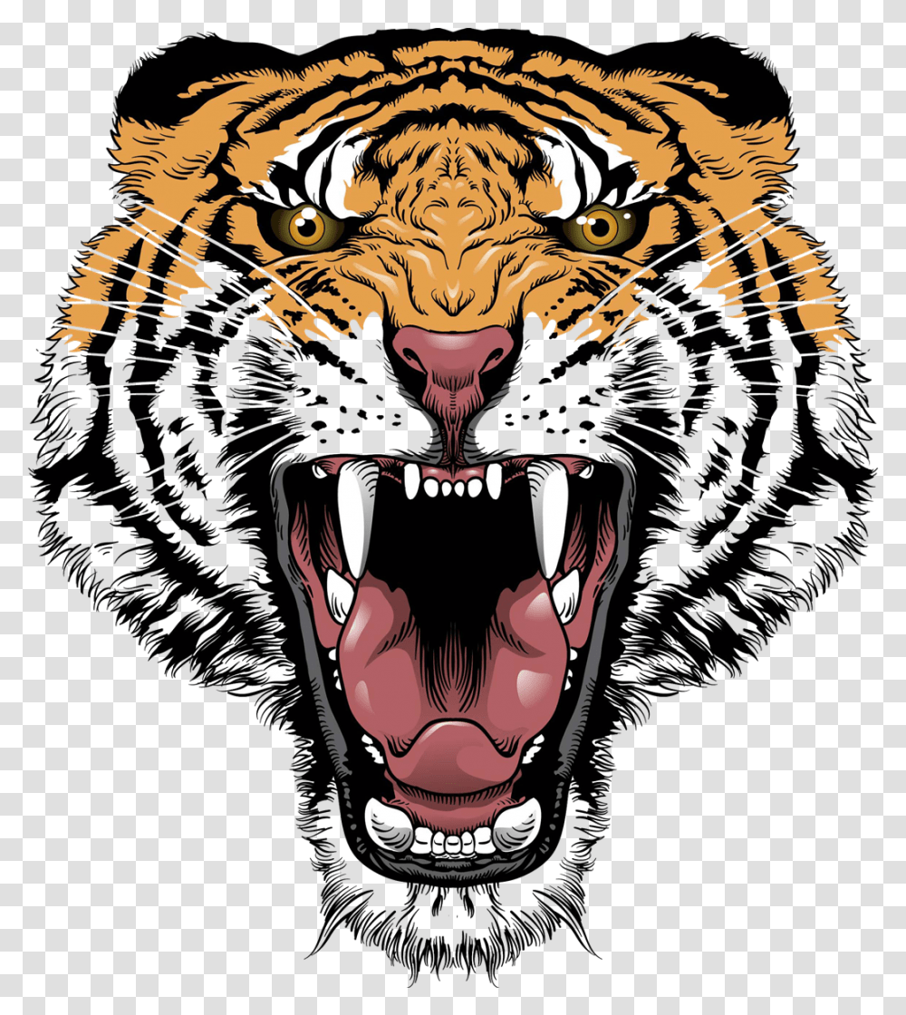 Tiger Lion Roar Big Cat Head, Animal, Mammal, Wildlife, Panther Transparent Png