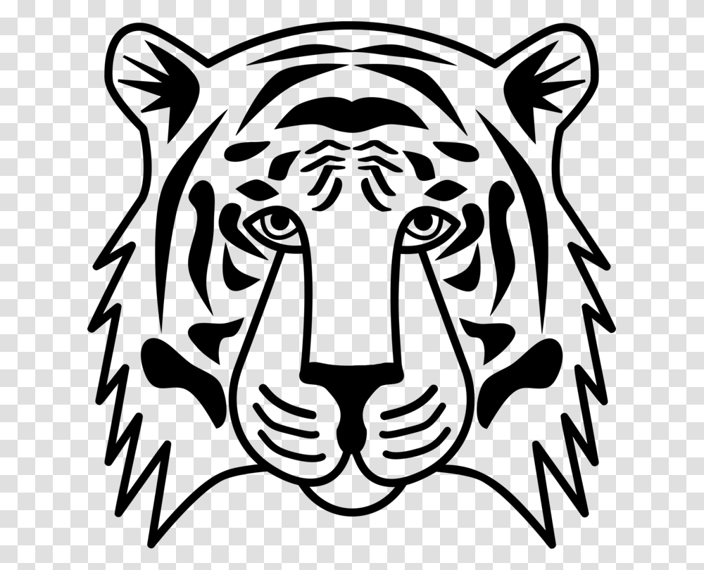 Tiger Lion Roar Line Art Drawing, Gray, World Of Warcraft Transparent Png