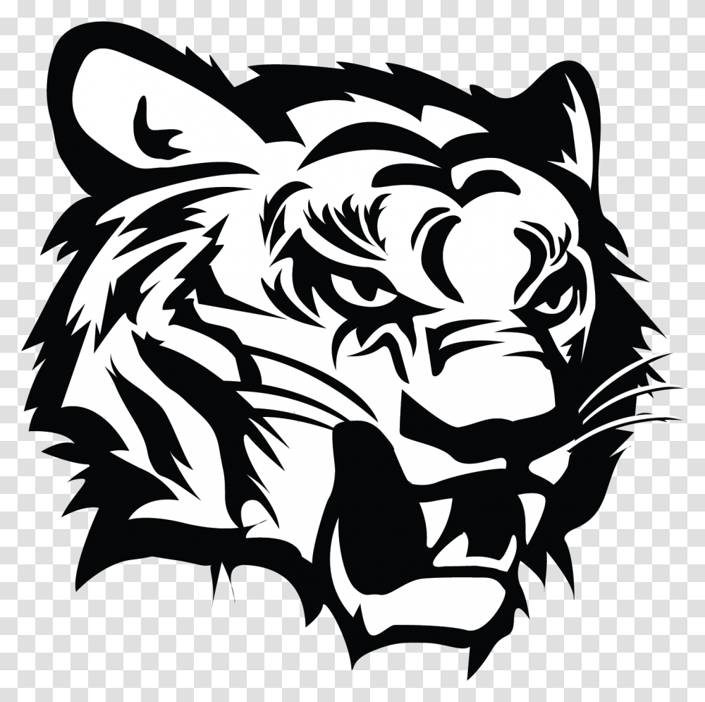 Tiger Logo, Dragon, Stencil Transparent Png