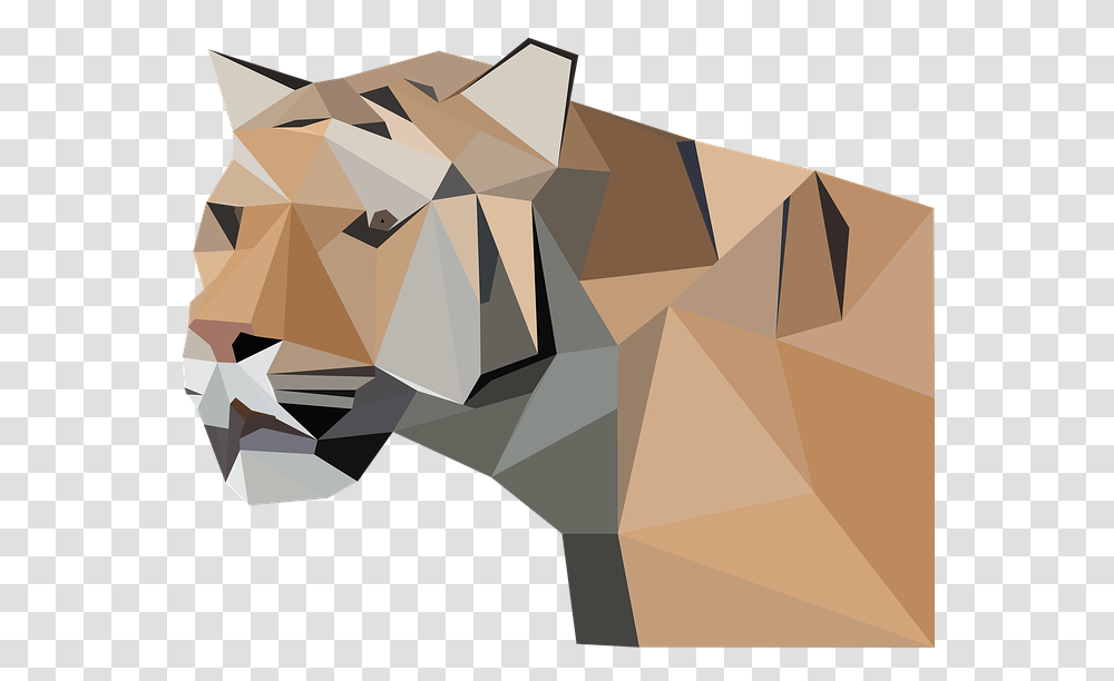 Tiger Low Poly Predator Free Image On Pixabay Low Poly Animals, Cardboard, Carton, Box, Military Uniform Transparent Png