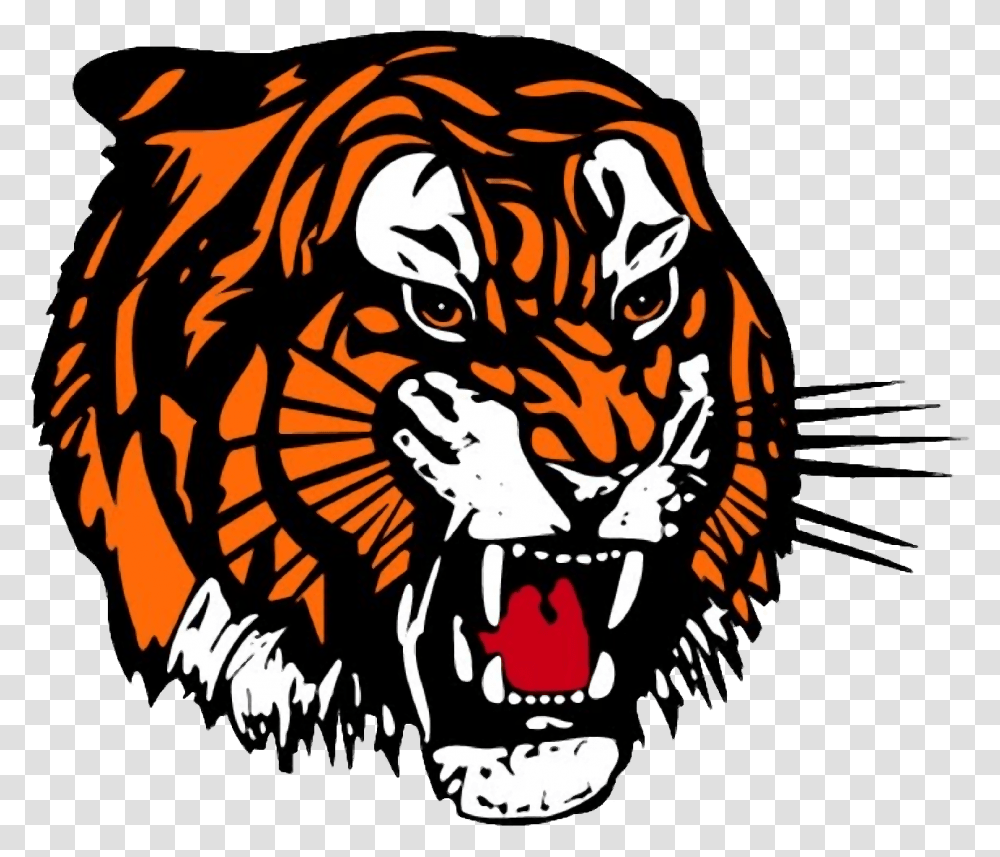 Tiger Mascot Clipart Medicine Hat Tigers Logo, Label, Trademark Transparent Png