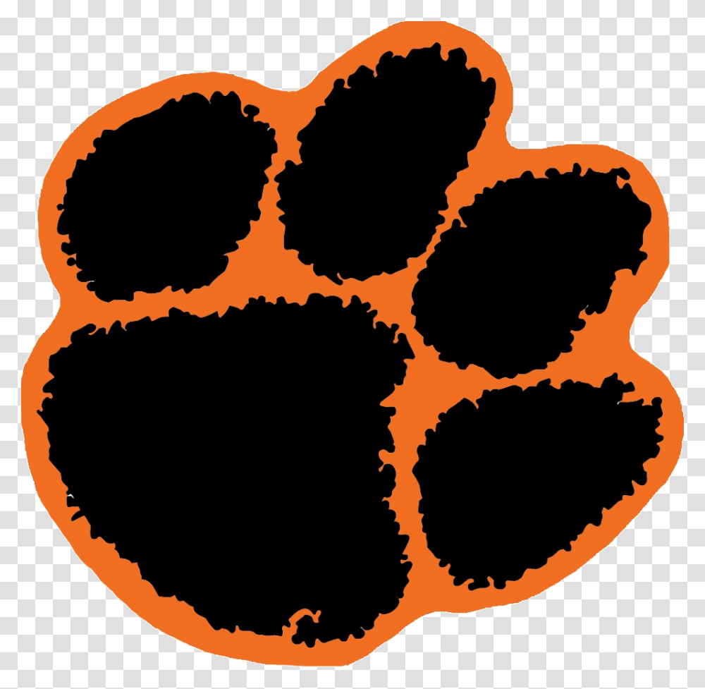 Tiger Paw Clemson Tiger Paw, Stencil, Stain Transparent Png