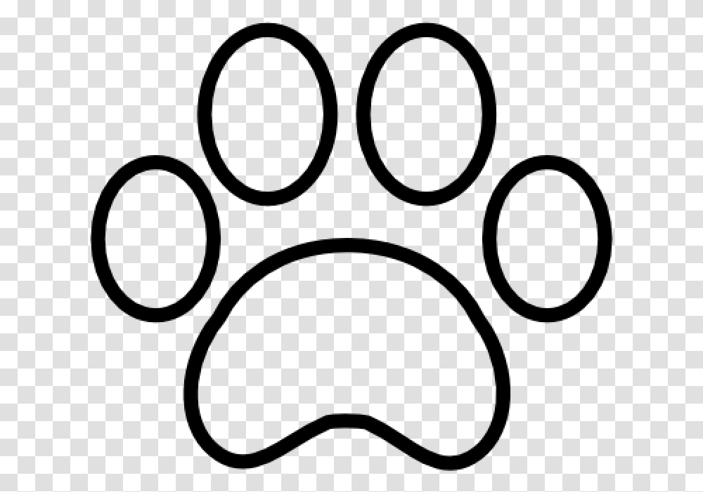 Tiger Paw Print Outline Paw Print Outline Free Icon Paw Print Outline, Gray Transparent Png