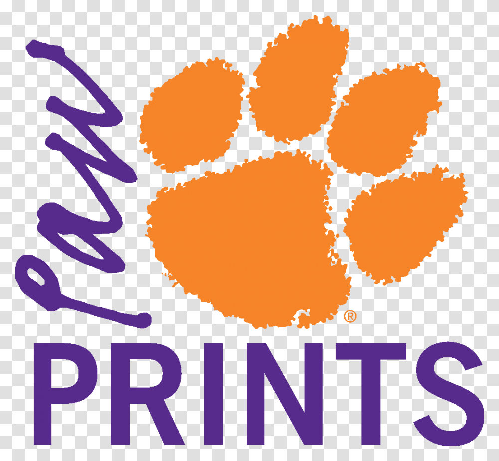 Tiger Paw Print Stencil Clemson Logo, Poster, Advertisement Transparent Png