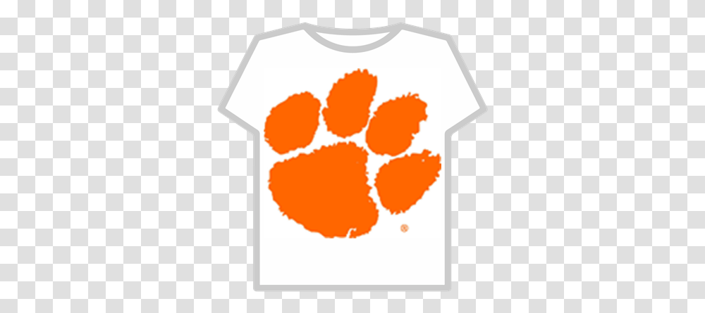 Tiger Pawclipartblackandwhiteclemsontigerpa Roblox Parkview High School Logo, Stain, Long Sleeve, Clothing, Apparel Transparent Png