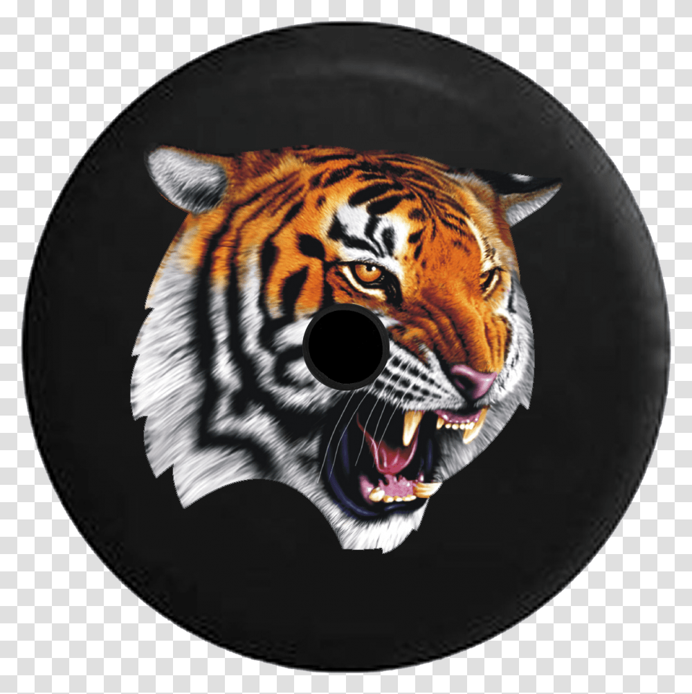 Tiger Roar Confederate Flags With A Tiger, Wildlife, Mammal, Animal, Teeth Transparent Png