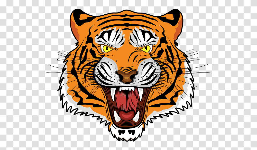 Tiger Royal Bengal Tiger Tiger Face Angry Tiger Tiger Logo, Mammal, Animal, Wildlife, Poster Transparent Png