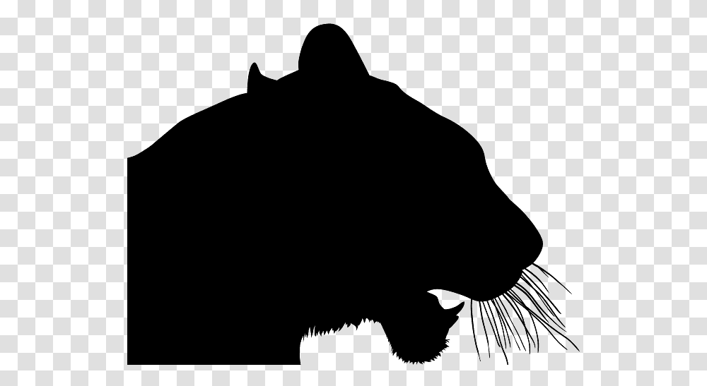 Tiger Silhouette Head, Mammal, Animal, Wildlife, Cat Transparent Png