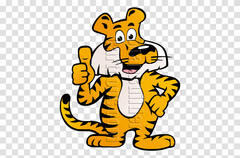 Tiger Standing With Two Thumbs Up New Chelsea Elementary School Logo, Hand, Animal, Art, Fist Transparent Png