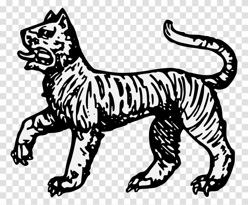 Tiger, Stencil, Zebra, Wildlife, Mammal Transparent Png