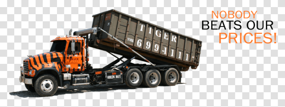 Tiger Trash Tiger Trash York Pa, Truck, Vehicle, Transportation, Tire Transparent Png