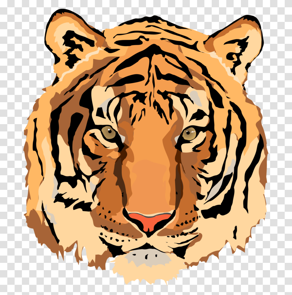 Tiger Vector Image Clipart Best, Wildlife, Mammal, Animal Transparent Png