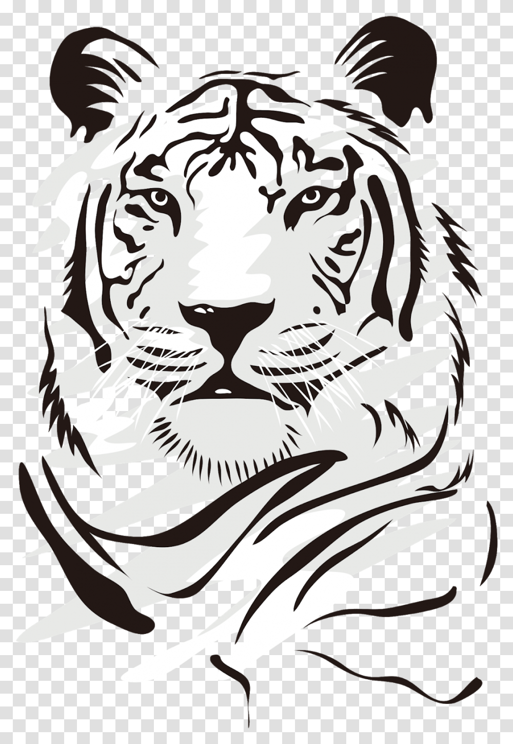 Tiger Vector, Wildlife, Animal, Mammal, Leisure Activities Transparent Png