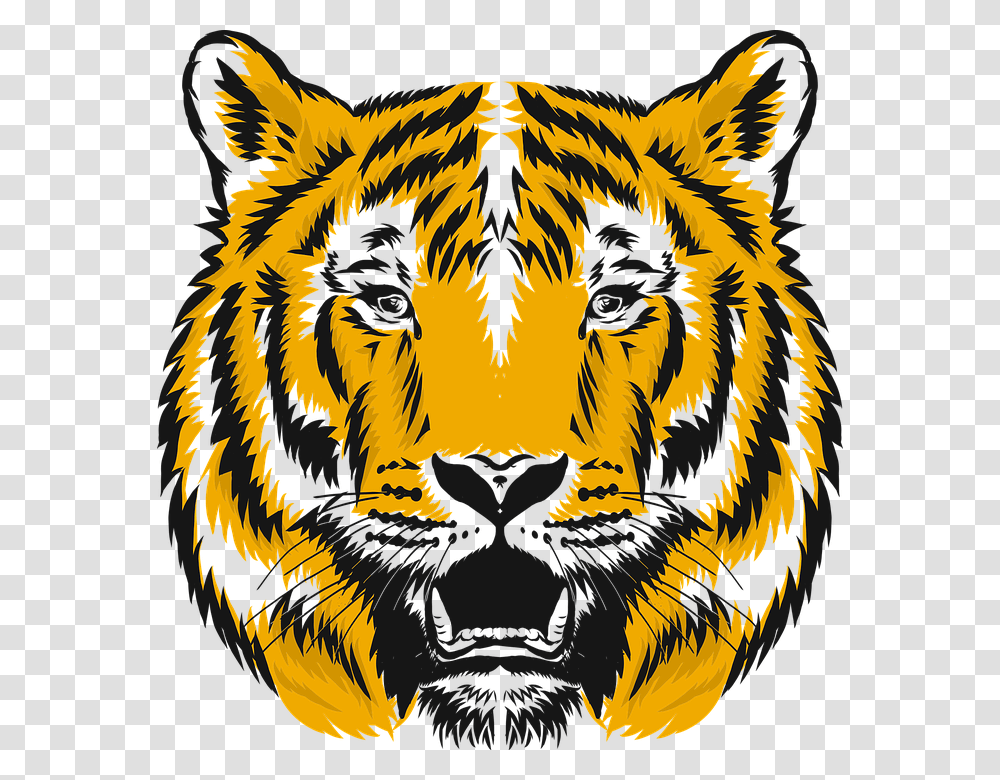 Tiger, Wildlife, Mammal, Animal, Pattern Transparent Png