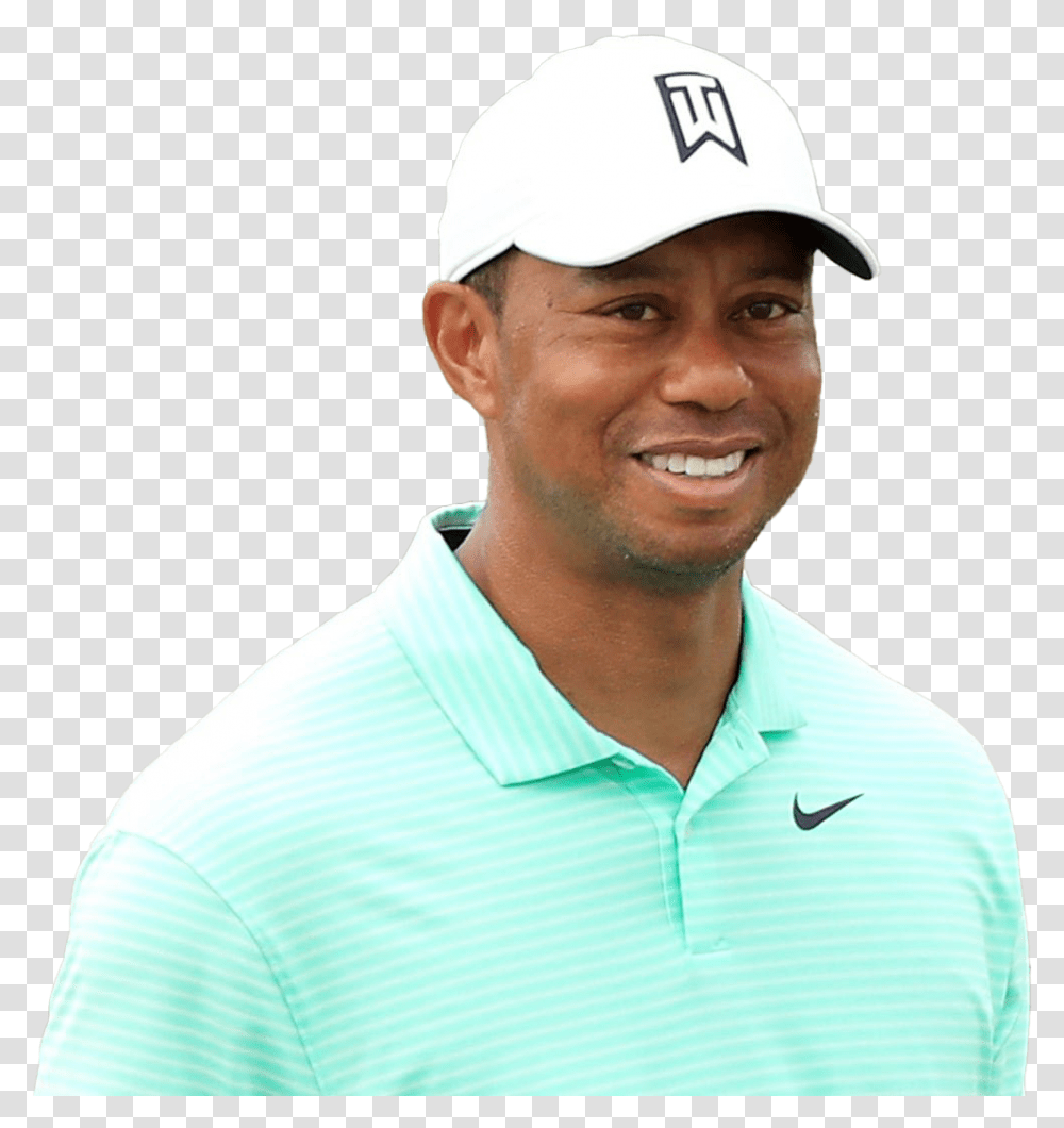 Tiger Woods Background Image Man, Person, Face, Baseball Cap Transparent Png
