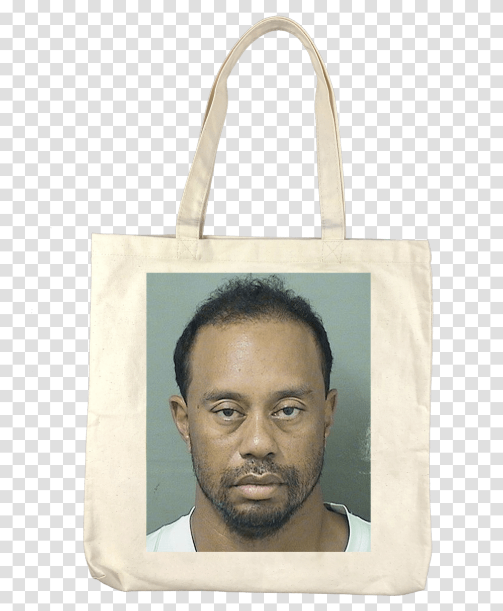 Tiger Woods Mug Shot, Person, Human, Tote Bag, Accessories Transparent Png