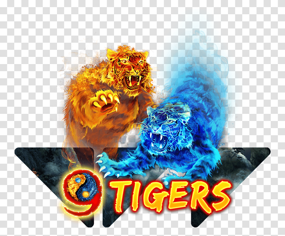 Tigers 9 Tigers Wazdan, Ornament, Fractal, Pattern, Lion Transparent Png