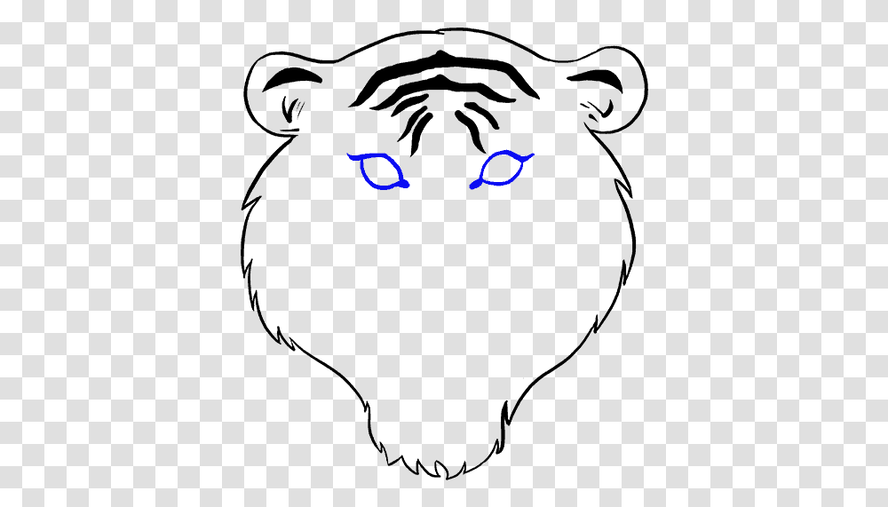 Tigers Drawing Cartoon Tiger Face Drawing Easy, Light, Gray Transparent Png
