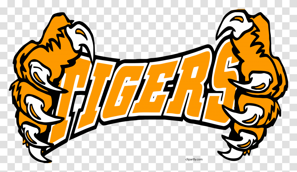 Tigers Hands Clipart Tigers Hands, Word, Label, Logo Transparent Png